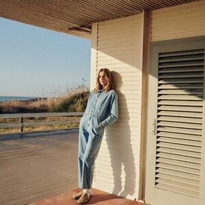 MANGO New DENIM CARGO JUMPSUIT